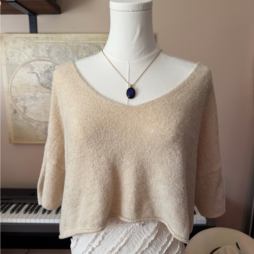 La Hearts Cream Sweater